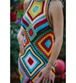 Odyssey crochet maxi-jurk close-up - Loom & Loop