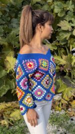 Azure crochet trui foto 4 - Loom & Loop