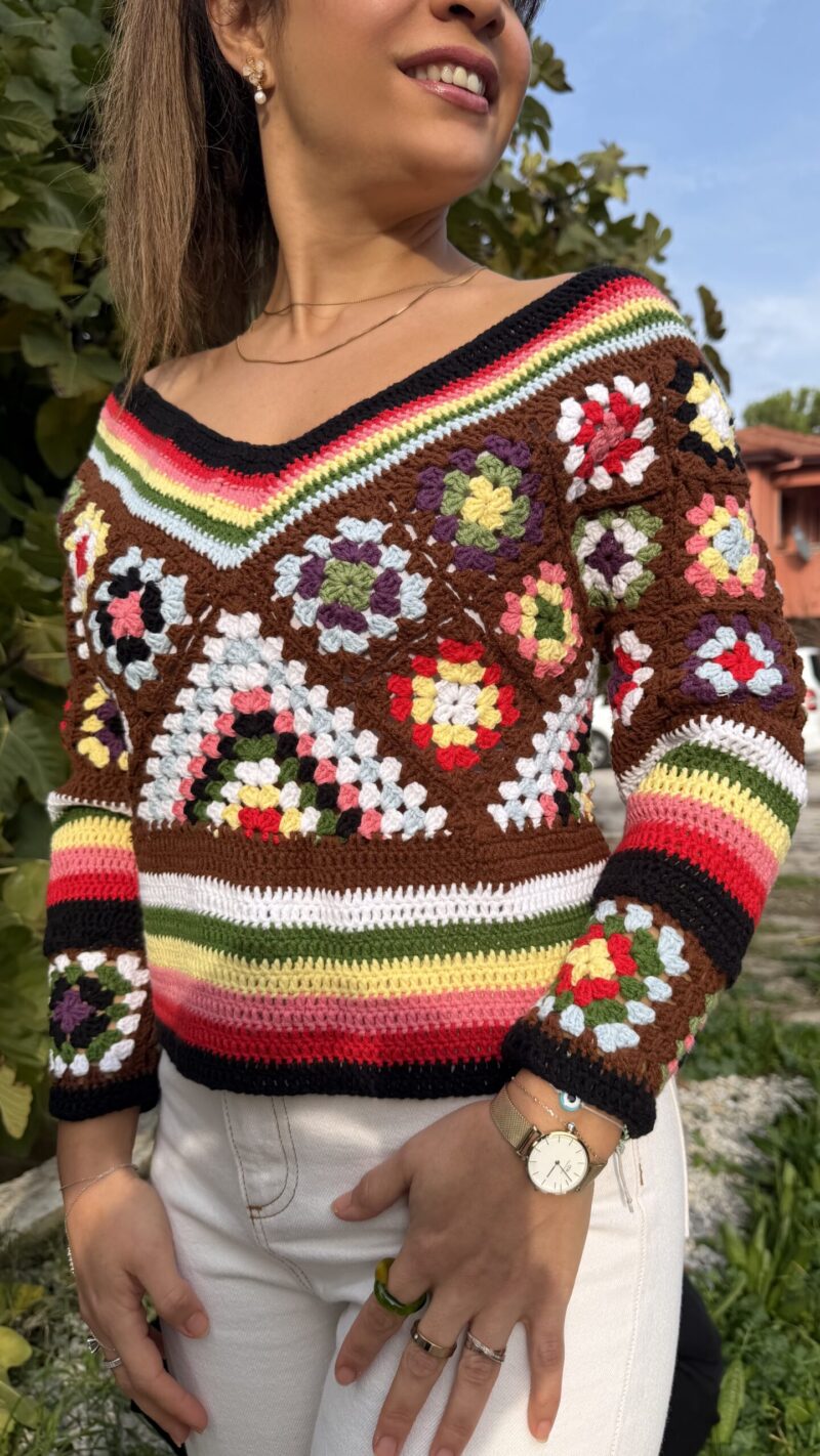 Autumn crochet trui - handgemaakt bij Loom & Loop