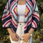 Starburst kimono crochet vest - handgemaakt bij Loom & Loop