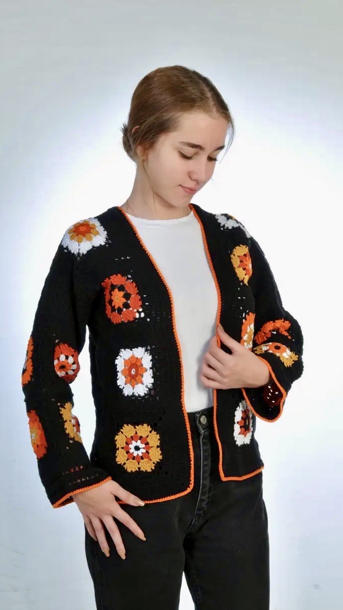 Marigold crochet vest stijldetail - Loom & Loop