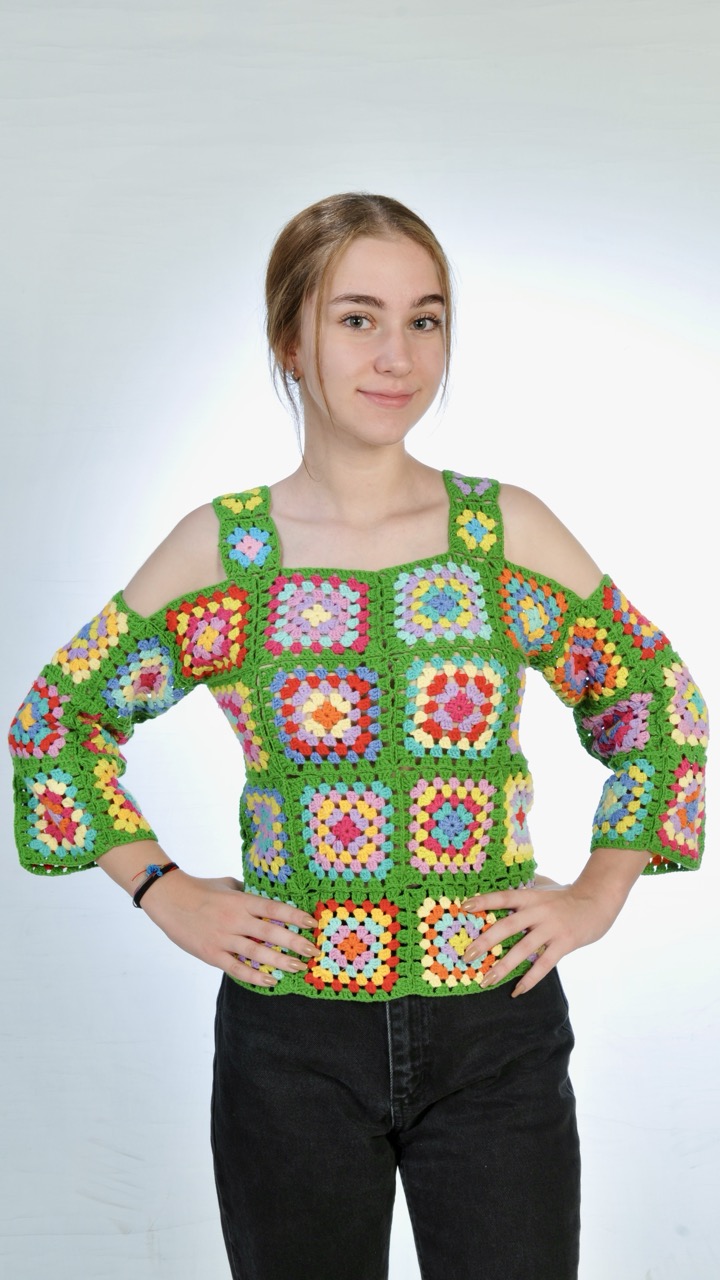 Meadow crochet top stijldetail - Loom & Loop