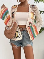 Soleil crochet vest stijldetail - Loom & Loop