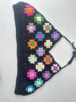 Midnight Floral crochet top close-up - Loom & Loop