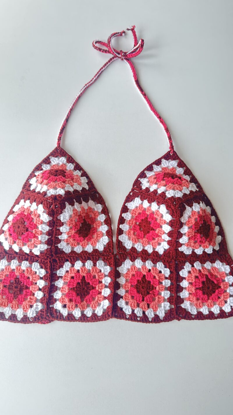 Berry Sunset crochet bikini top - handgemaakt bij Loom & Loop