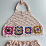 Ivory Bloom crochet two-piece set - handgemaakt bij Loom & Loop