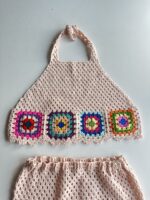 Ivory Bloom crochet two-piece set - handgemaakt bij Loom & Loop